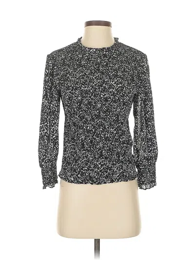 Pre-owned Express Long Sleeve Blouse In Black