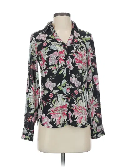 Pre-owned Express Long Sleeve Blouse In Black