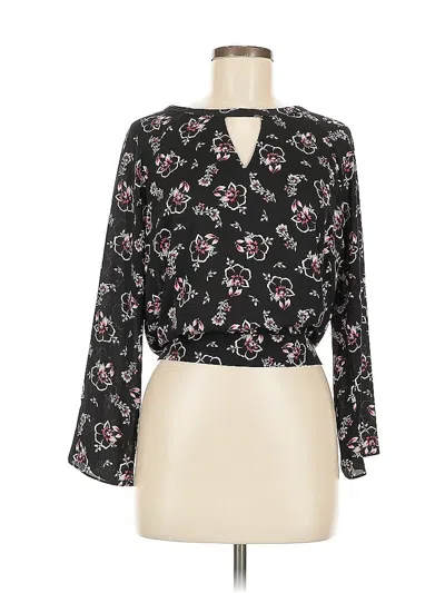 Pre-owned Express Long Sleeve Blouse In Black