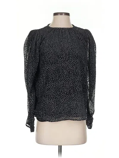 Pre-owned Express Long Sleeve Blouse In Black