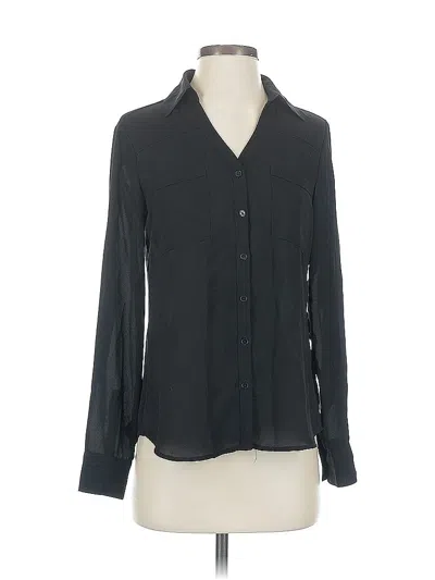 Pre-owned Express Long Sleeve Blouse In Black