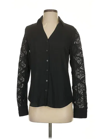 Pre-owned Express Long Sleeve Blouse In Black