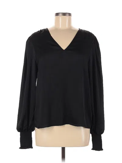 Pre-owned Express Long Sleeve Blouse In Black