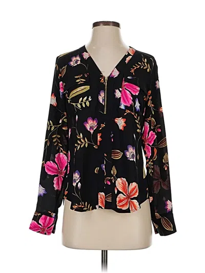 Pre-owned Express Long Sleeve Blouse In Black