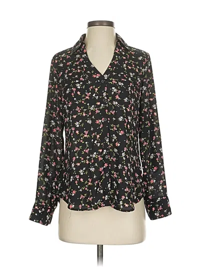 Pre-owned Express Long Sleeve Blouse In Black
