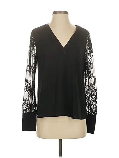 Pre-owned Express Long Sleeve Blouse In Black