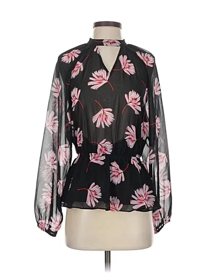Pre-owned Express Long Sleeve Blouse In Black