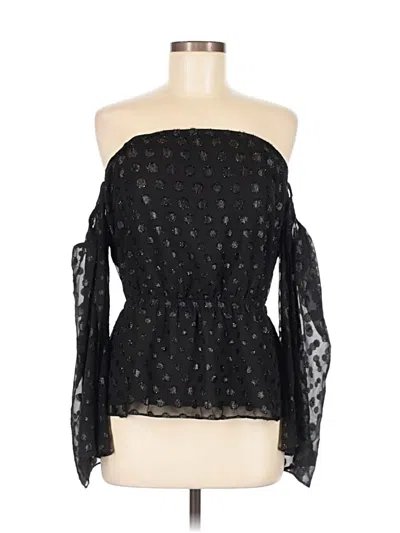 Pre-owned Express Long Sleeve Blouse In Black