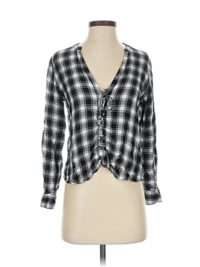 Pre-owned Express Long Sleeve Blouse In Black
