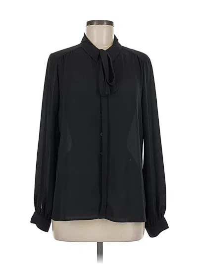 Pre-owned Express Long Sleeve Blouse In Black