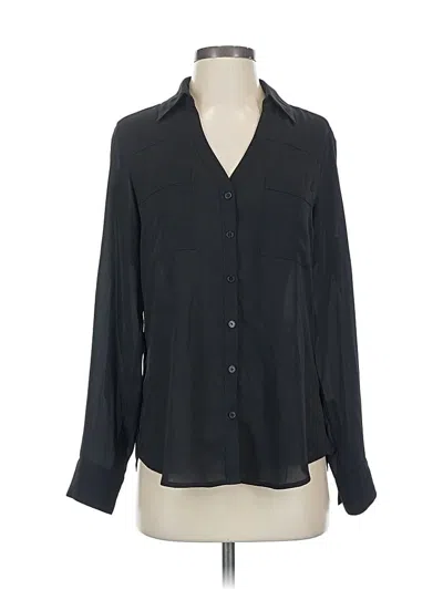 Pre-owned Express Long Sleeve Blouse In Black