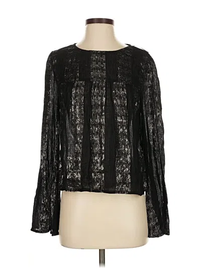 Pre-owned Express Long Sleeve Blouse In Black