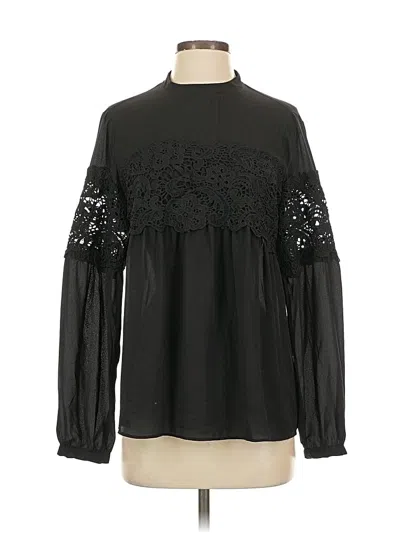 Pre-owned Express Long Sleeve Blouse In Black