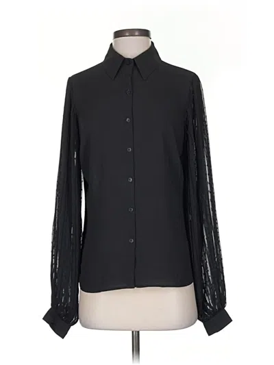 Pre-owned Express Long Sleeve Blouse In Black