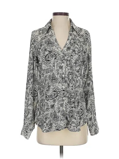 Pre-owned Express Long Sleeve Blouse In Black