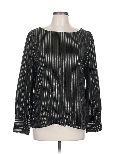 Pre-owned Express Long Sleeve Blouse In Black