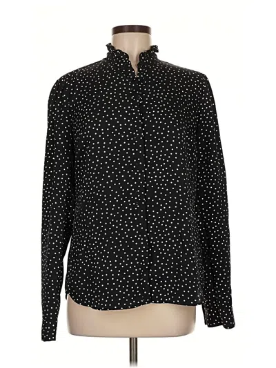 Pre-owned Express Long Sleeve Blouse In Black