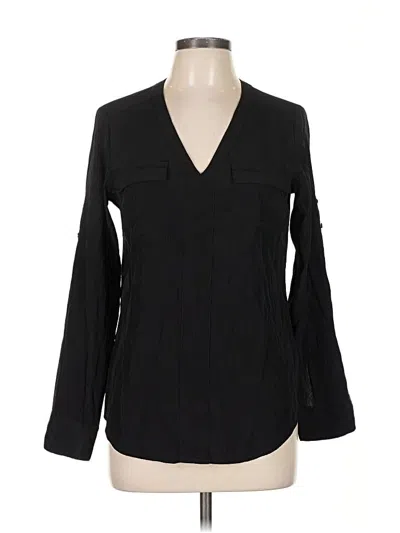 Pre-owned Express Long Sleeve Blouse In Black