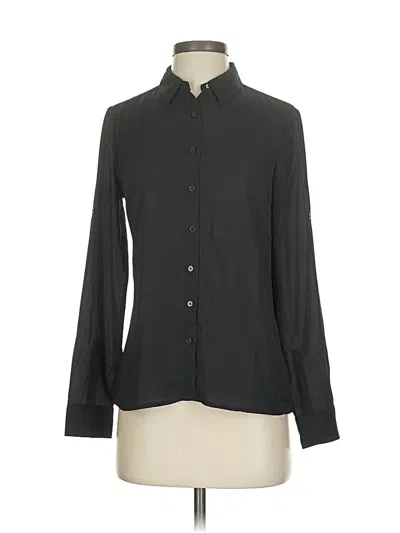 Pre-owned Express Long Sleeve Blouse In Black