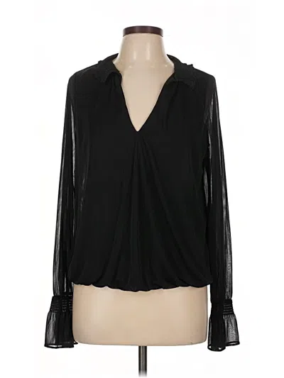 Pre-owned Express Long Sleeve Blouse In Black