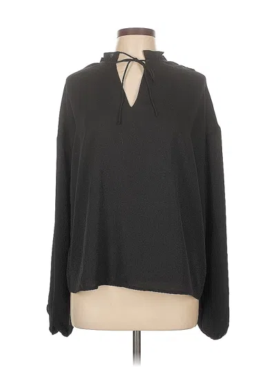 Pre-owned Express Long Sleeve Blouse In Black
