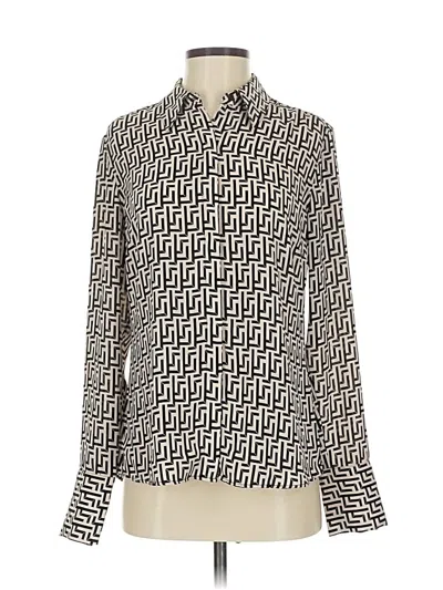 Pre-owned Express Long Sleeve Blouse In Black