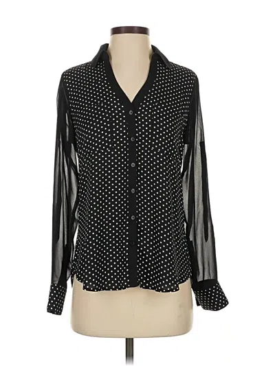 Pre-owned Express Long Sleeve Blouse In Black
