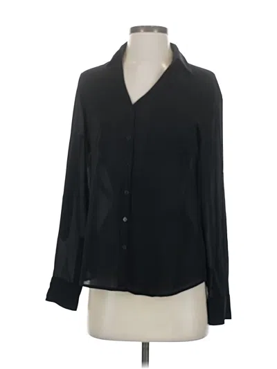 Pre-owned Express Long Sleeve Blouse In Black