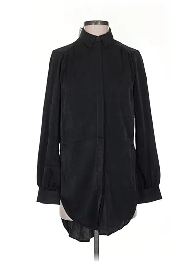 Pre-owned Express Long Sleeve Blouse In Black