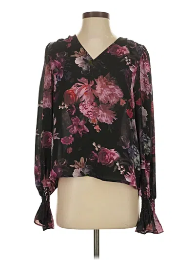 Pre-owned Express Long Sleeve Blouse In Black