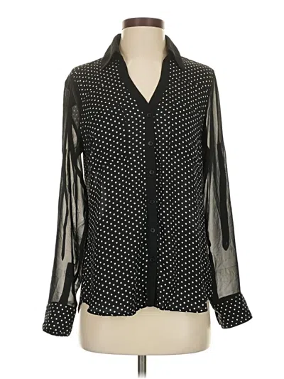 Pre-owned Express Long Sleeve Blouse In Black