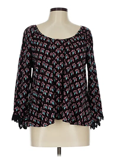 Pre-owned Express Long Sleeve Blouse In Black