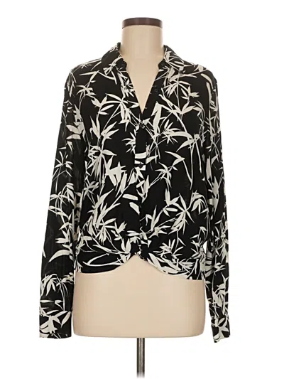 Pre-owned Express Long Sleeve Blouse In Black
