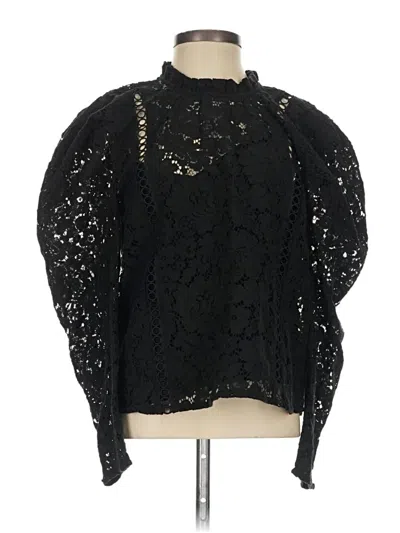 Pre-owned Express Long Sleeve Blouse In Black