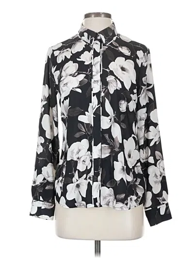 Pre-owned Express Long Sleeve Blouse In Black