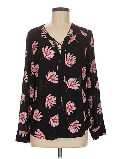 Pre-owned Express Long Sleeve Blouse In Black