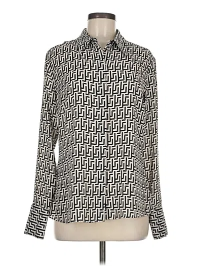 Pre-owned Express Long Sleeve Blouse In Black