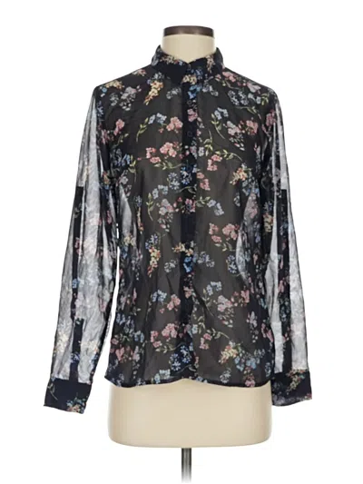 Pre-owned Express Long Sleeve Blouse In Black