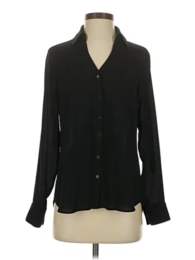 Pre-owned Express Long Sleeve Blouse In Black