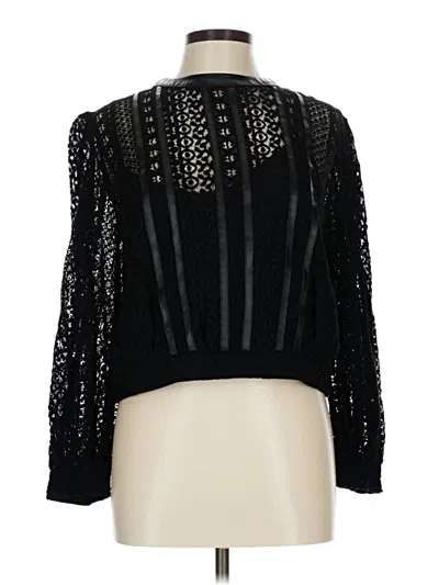 Pre-owned Express Long Sleeve Blouse In Black