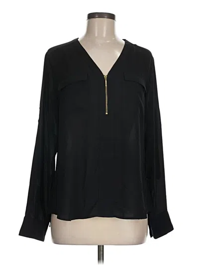 Pre-owned Express Long Sleeve Blouse In Black