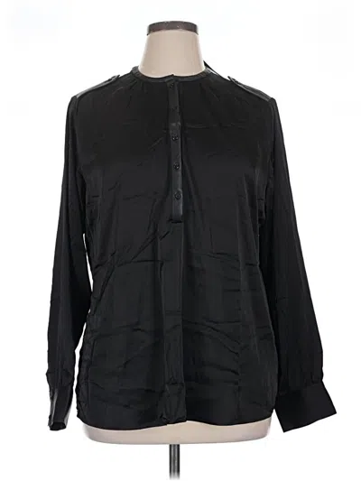 Pre-owned Express Long Sleeve Blouse In Black