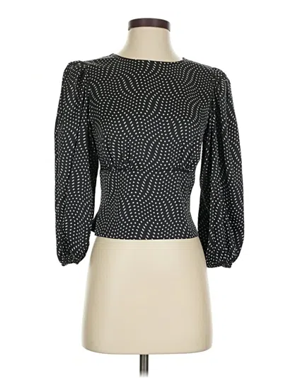 Pre-owned Express Long Sleeve Blouse In Black