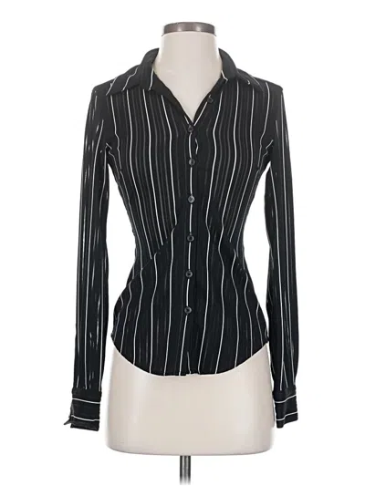 Pre-owned Express Long Sleeve Blouse In Black