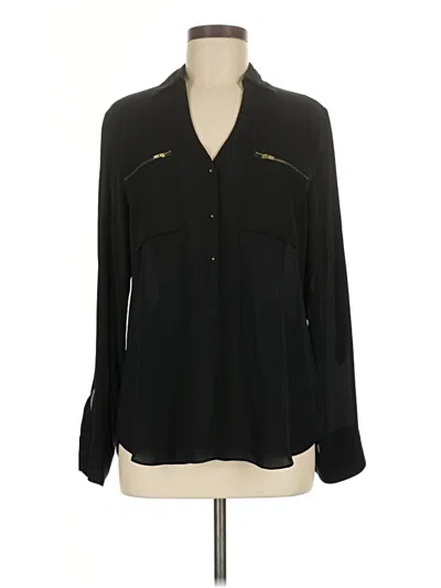 Pre-owned Express Long Sleeve Blouse In Black