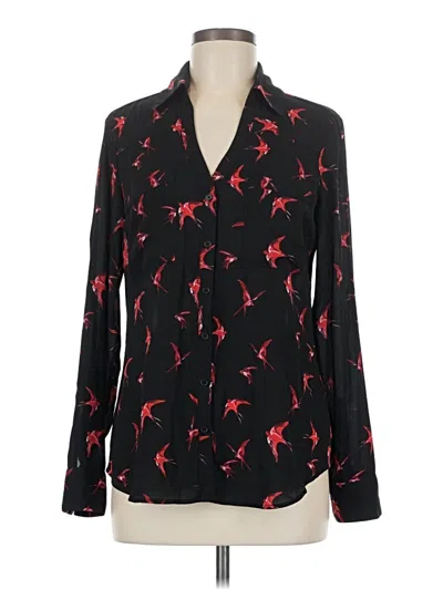 Pre-owned Express Long Sleeve Blouse In Black
