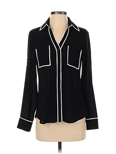 Pre-owned Express Long Sleeve Blouse In Black