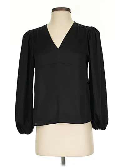 Pre-owned Express Long Sleeve Blouse In Black