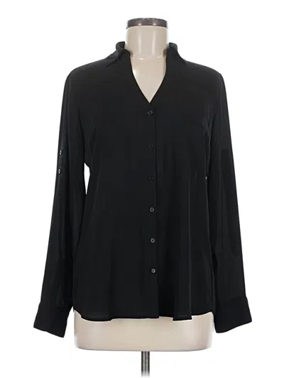 Pre-owned Express Long Sleeve Blouse In Black