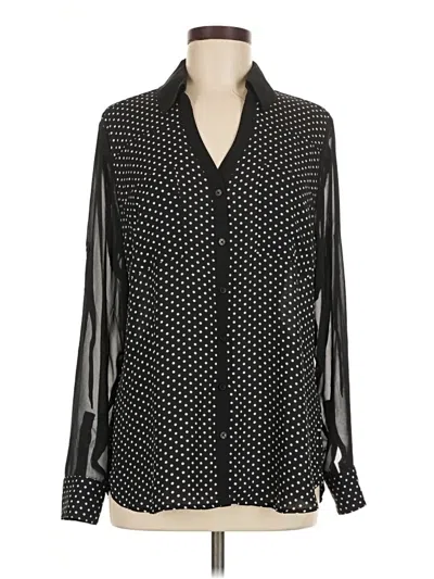 Pre-owned Express Long Sleeve Blouse In Black